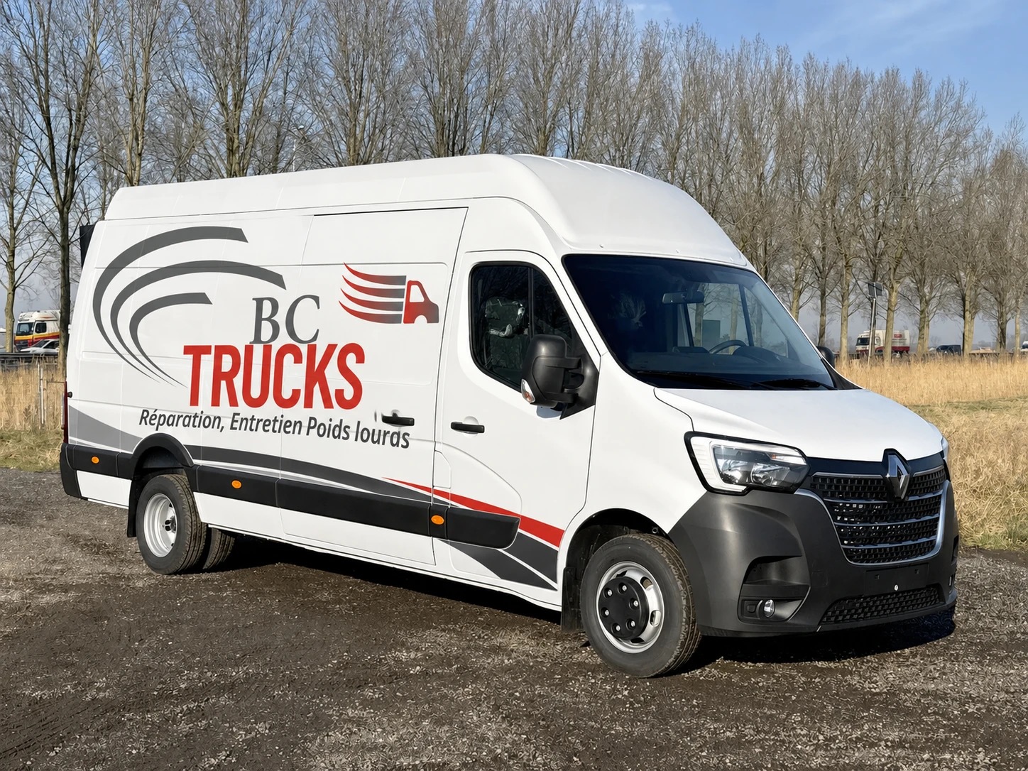 Utilitaire BC Trucks floqué, réparation et entretien poids lourds